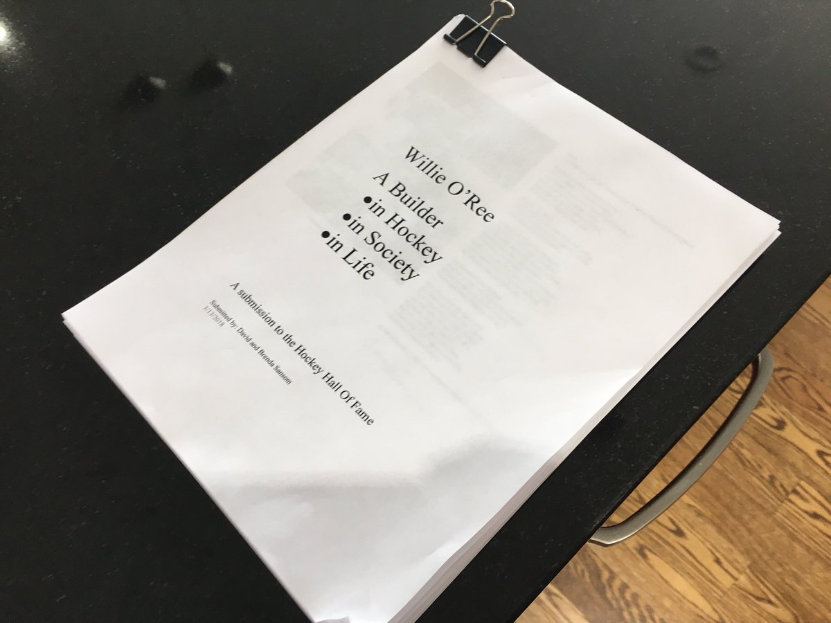 The public nomination package to get Willie O’Ree inducted into the <a href="/HockeyHallFame/">Hockey Hall of Fame</a> has officially been submitted ahead of tomorrow’s deadline <a href="/Global_NB/">Global New Brunswick</a> <a href="/willieoree22/">Friends of Willie O'Ree</a>