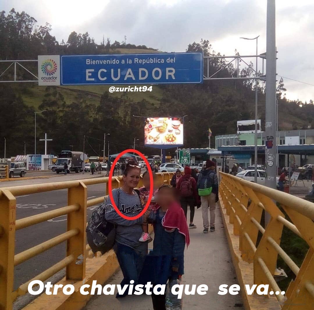 AlfonsocaroVe's tweet photo. Siguen las ratas chavistas abandonando el barco, esta vez le tocó el turno a Kenelma Ramírez de #Barinas pa’ Ecuador.
Ruédenlo!

@AsktoMandrake https://t.co/wA0PpI6x7k
