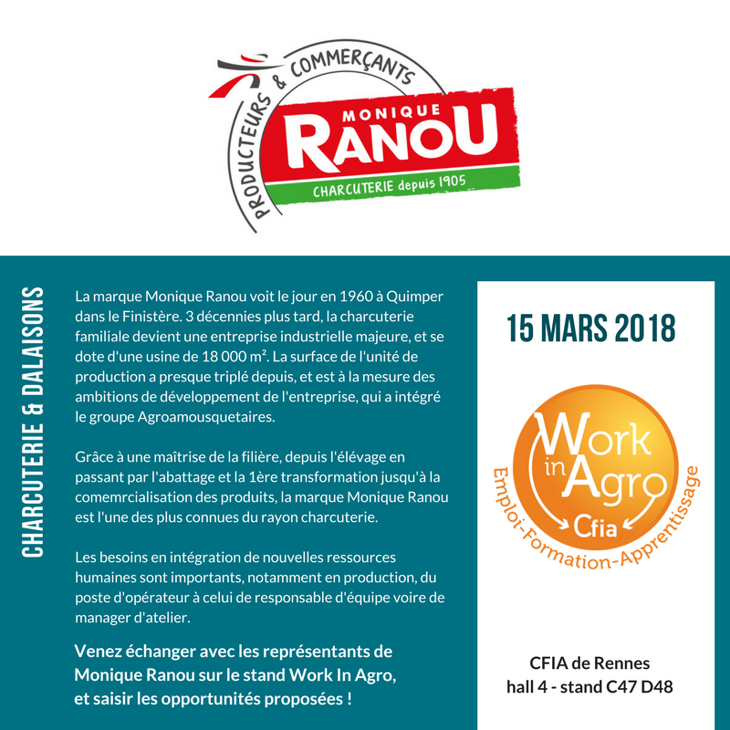 IFRIAOuest's tweet photo. Venez découvrir les métiers de la filière porc d'@Agromousquetair, et notamment les opportunités d'emploi proposées par Monique Ranou à #Quimper !

#WorkInAgro #CFIA2018 https://t.co/qxsjguV6bh