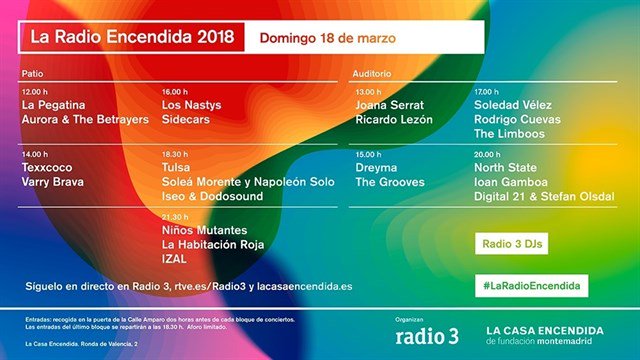 lapegatina's tweet photo. Este domingo 18 vamos a #LaRadioEncendida 🔥 de @radio3_rne a presentar por primera vez en directo #Ahoraonunca 💿 para toda la gente de Madrid! 🎺 @LaCasaEncendida https://t.co/3ukii0NIit