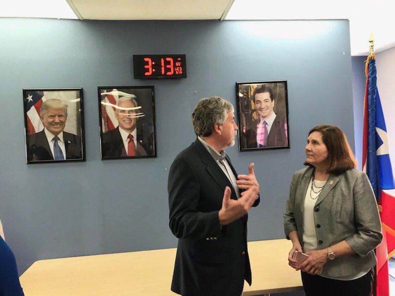 DepSecHargan's tweet photo. It was great to hear from our FDA team in San Juan about their efforts to aid #MariaRecovery operations. @US_FDA & @SGottliebFDA continue to support the pharmaceutical and medical device manufacturers in Puerto Rico. https://t.co/3pcvXu19Mz
