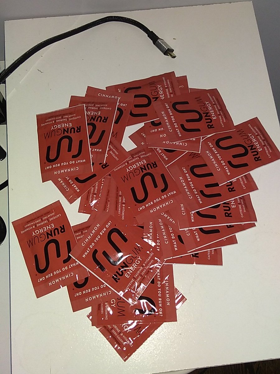 Brooks4204's tweet photo. I'm gonna be good on @RunGum for a while @NickSymmonds https://t.co/WYiR00XJ0P
