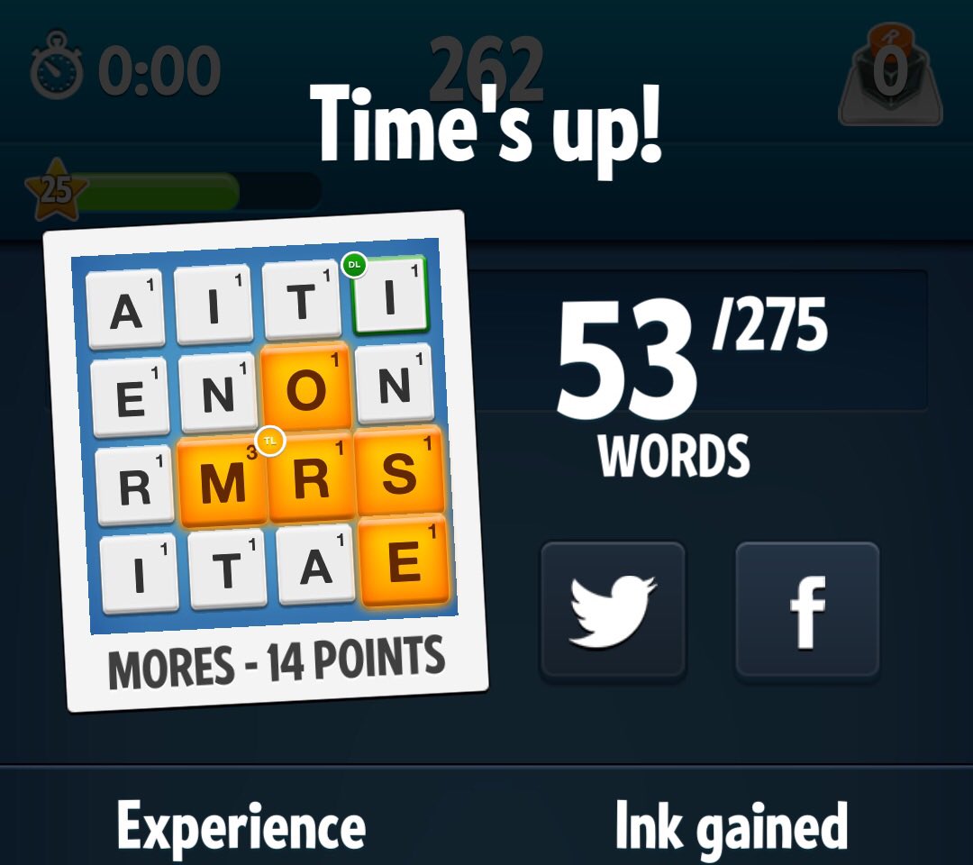 MORES was my best word. Challenge me