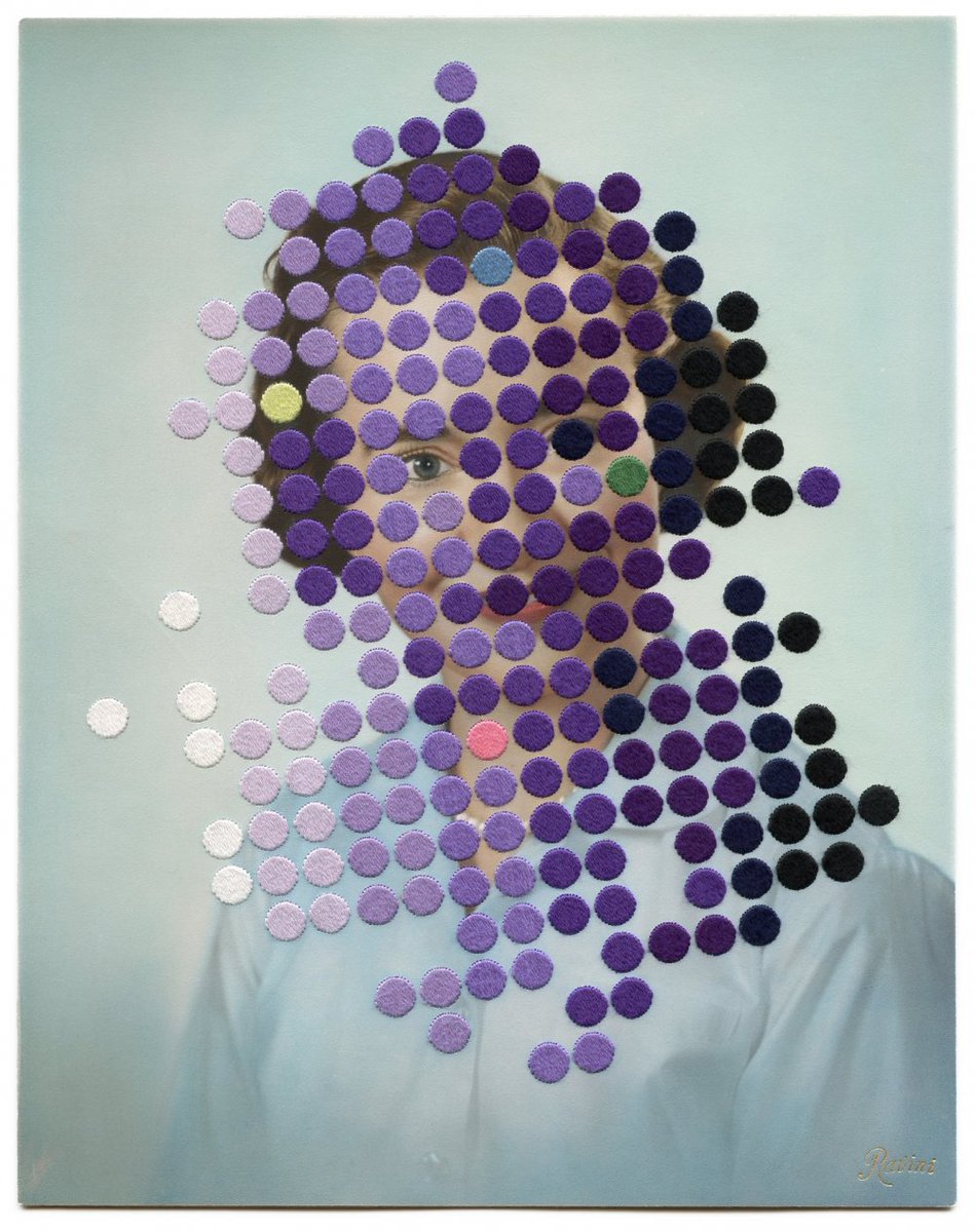 boxwonders's tweet image. Embroidered Found Photos by Artist Julie Cockburn #embroidering #painting #reassembling #photographs