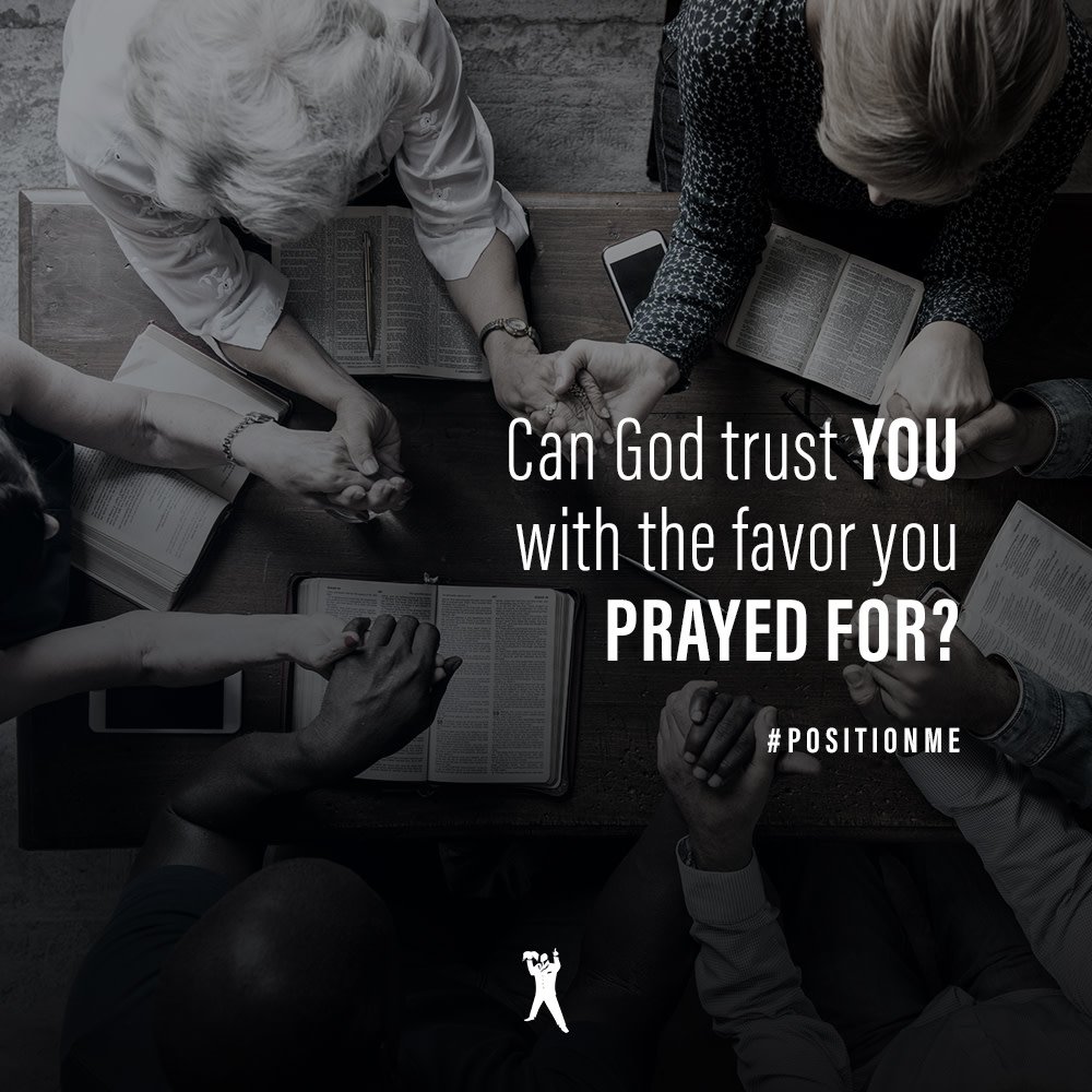 BishopJakes's tweet photo. Can God trust you with the favor you prayed for? If bitterness or guilt are in your heart, they will sabotage the very thing you prayed to receive. #PositionMe #DailyInspiration #QOTD https://t.co/dC87sKfuoa