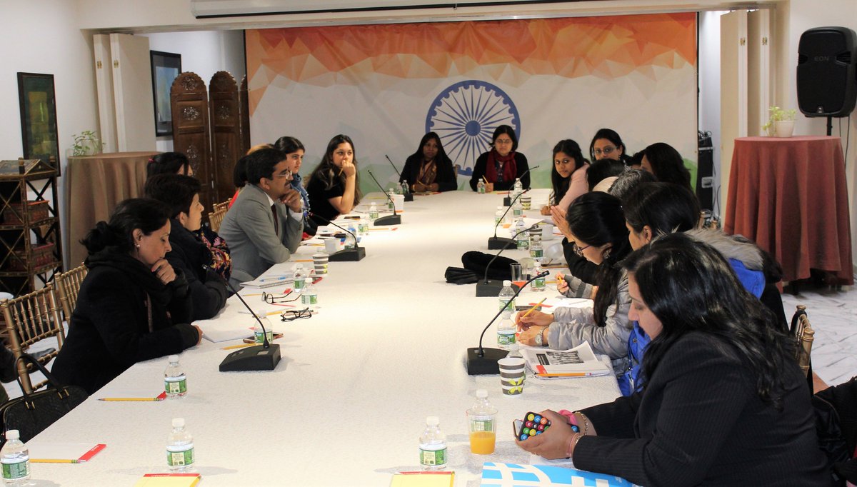 IndiaUNNewYork's tweet photo. Exchange of ideas @IndiaUNNewYork with Civil Society Organization partners from India on grassroots implementation and advocacy for the empowerment of women in rural India.
#CSW62 @UN https://t.co/OP0wexmsGU