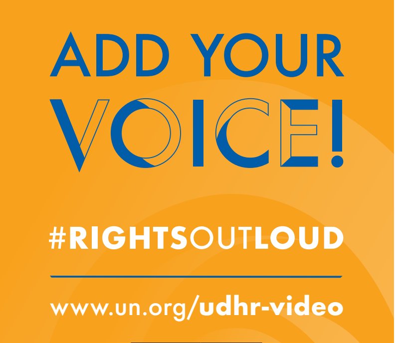 When anyone’s human rights are denied, everyone’s rights are undermined.

#StandUp4HumanRights &amp; record your #RightsOutLoud: un.org/en/udhr-video