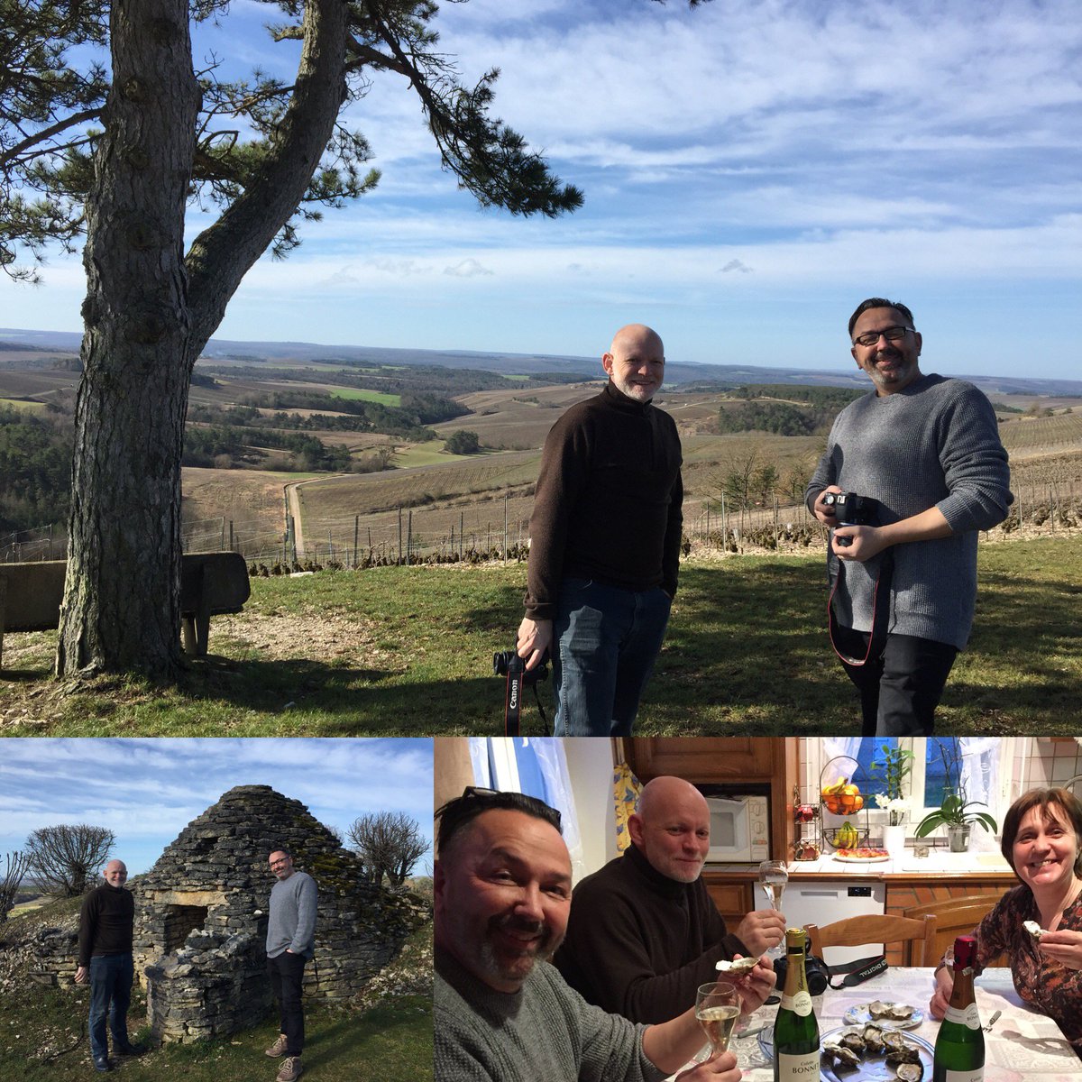 ColetteBonnet's tweet photo. Thank you to Stefen and René @smukvin importers from @Denmark for this nice moment in the @cotedesbars in @champagne @wines https://t.co/7m8t9gg095