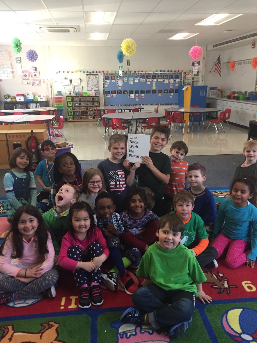What better way to celebrate Wacky Wednesday than reading “The Book With No Pictures” 🤪 Thanks to 2nd grade readers Josh &amp; Luke for making us laugh today! #MarchIsReadingMonth