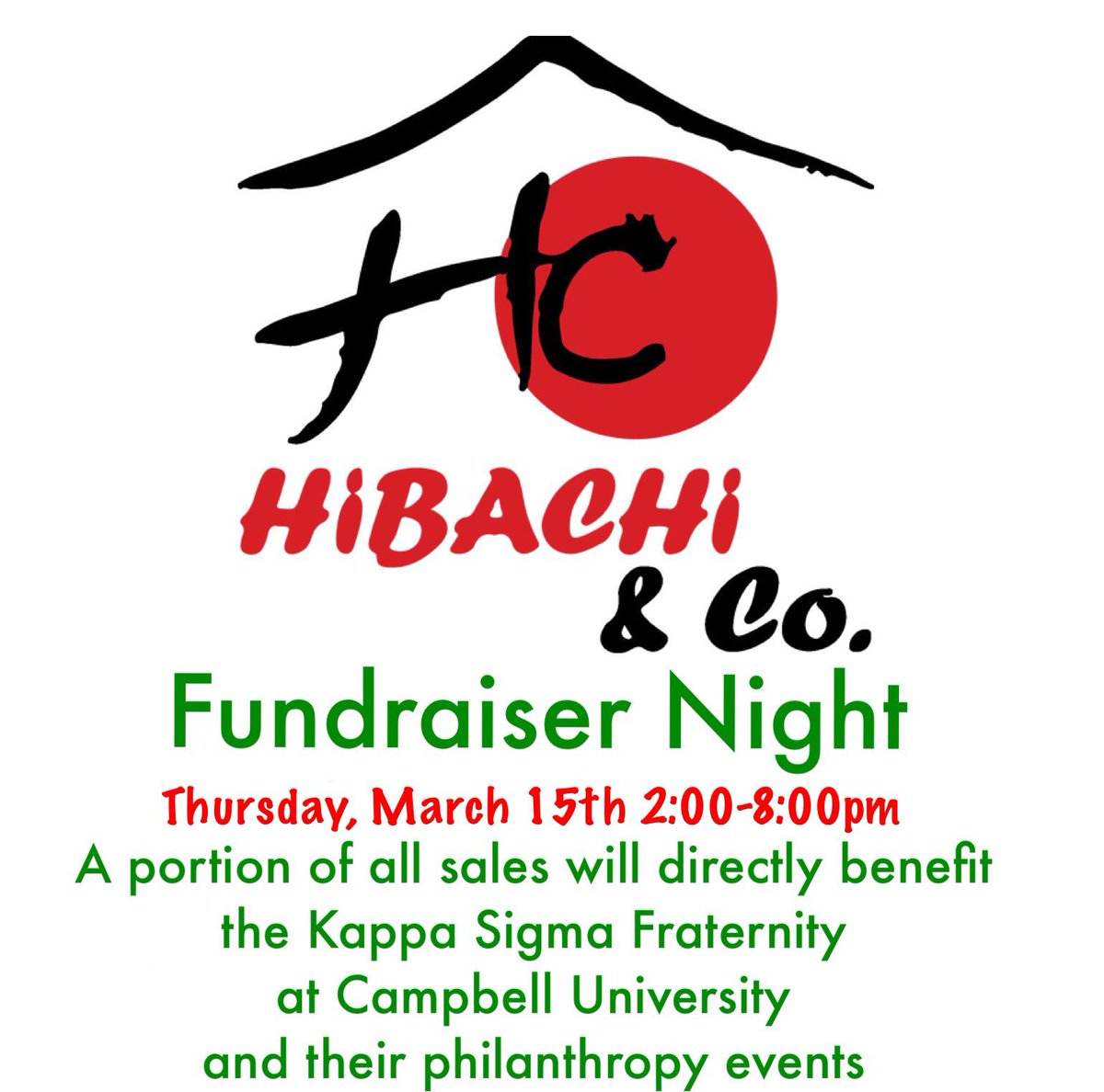 Don’t forget about stopping in and getting some Hibachi tomorrow at Hibachi &amp; Company in Lillington!