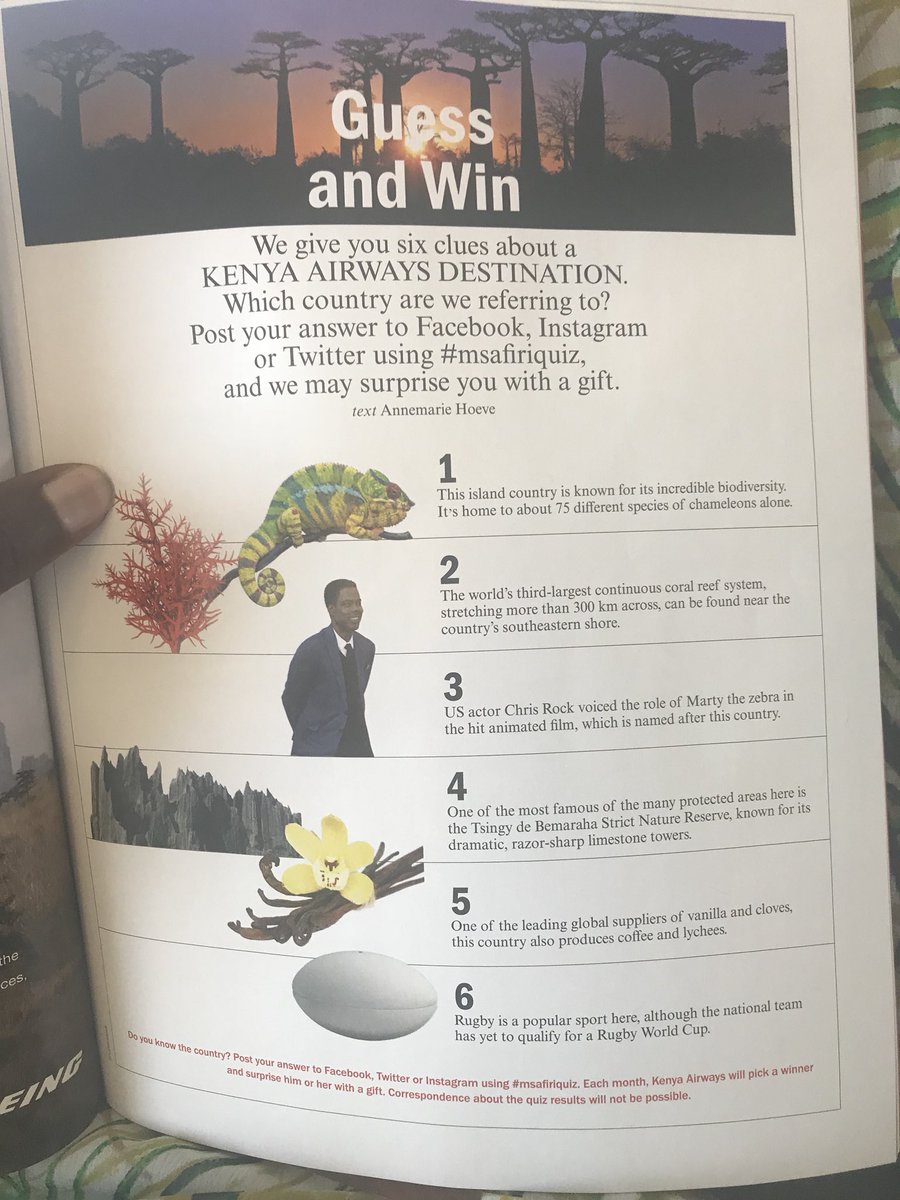 Madagascar #msafiriquiz #kenyaairways #KQ