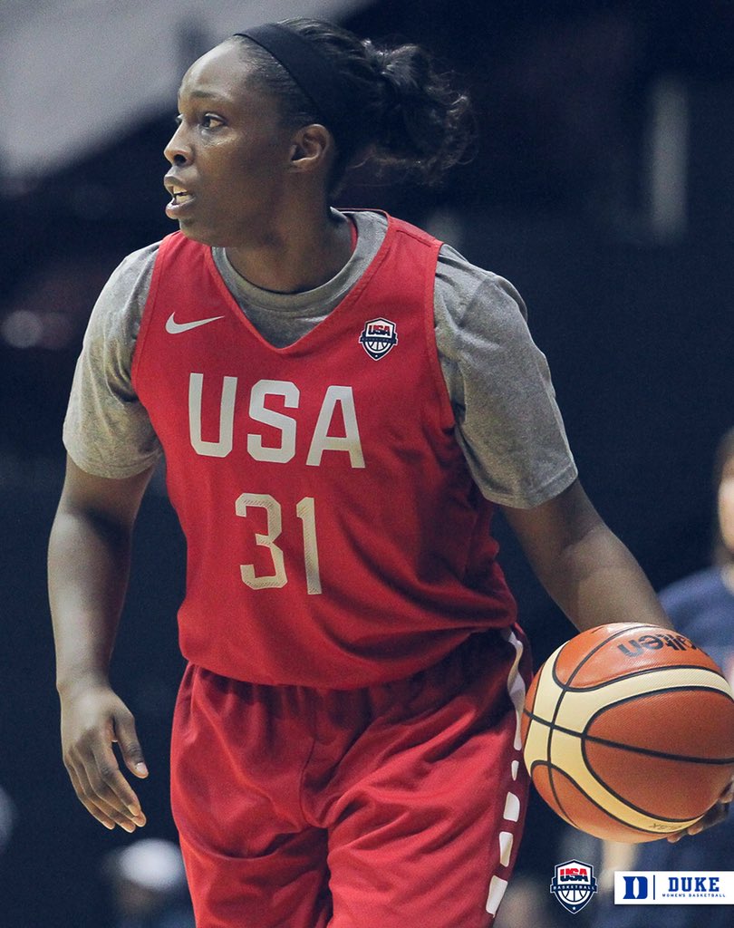 DukeWBB's tweet photo. Congrats to Duke greats @E_Williams_1 and @cgray209 on being added to the 2018 @usabasketball Women’s National Team pool! 

More: https://t.co/3lYbbrKl17

#USABWNT 🔵😈🏀🇺🇸 https://t.co/hEIHthNyaf