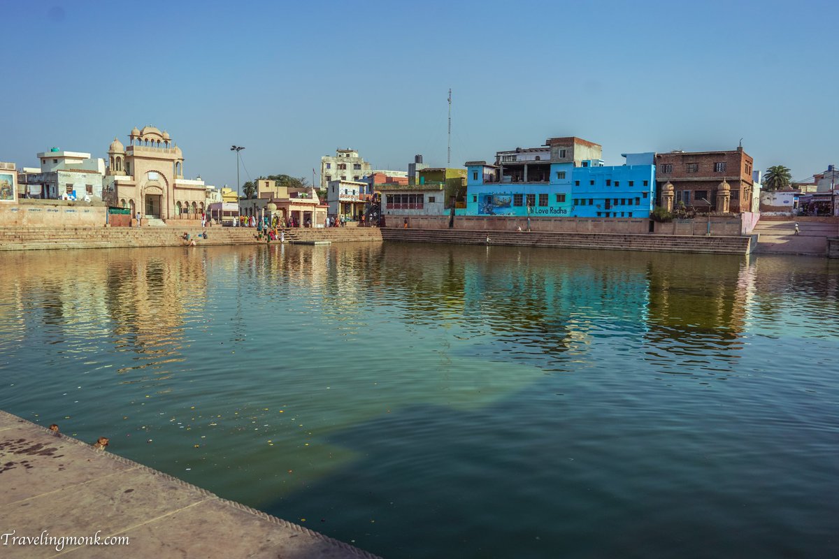 swamindradyumna's tweet image. Arrived in Vrindavan and visiting various sacred places to receive blessings before going to the west for preaching.  First stop - Radha Kunda - the topmost holy place in creation.