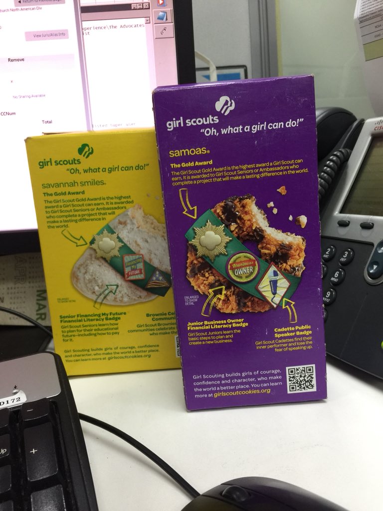 : got these from our client fresh from Colorado. Now, they’re all empty. 😞

#girlscoutcookies