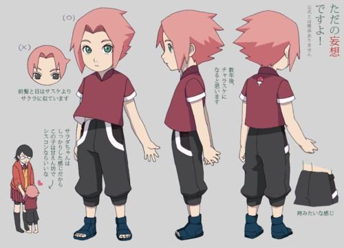 Para os Narusaku que tem curiosidade de saber como seria um filho dos  dois, esse é Shinachiku um personagem criado por fã para ser filho de Naruto  e Sakura, temos que admitir