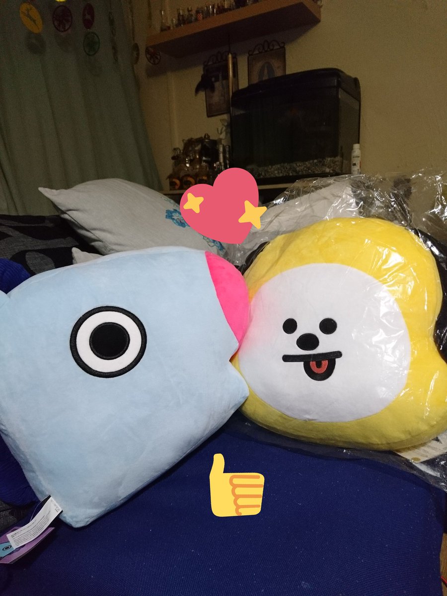 domypie15's tweet photo. 😭😭😭😭😭

Mang &amp; Chimmy are home 💖
Super BIG Thanks @bigassweeb for this 😘😘😘

@BTS_twt
#BT21
#Mang
#CHIMMY https://t.co/3bMafJfbCG