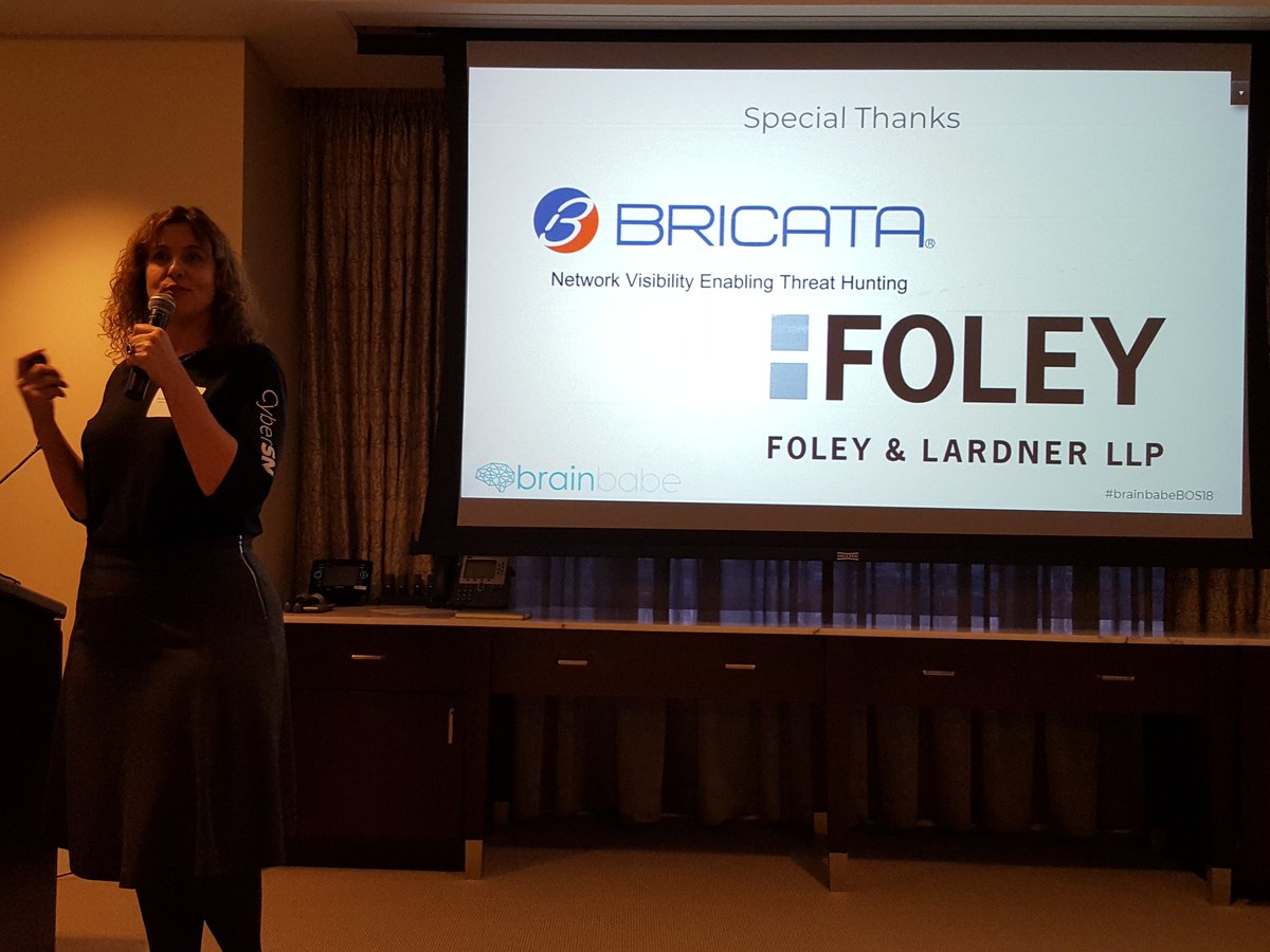 KeithSpiro's tweet photo. the power of  @brain_babe  #brainbabeBOS18 #Steam #cybersecurity jobs! thanks @FoleyandLardner for hosting https://t.co/64HnEnAt8y