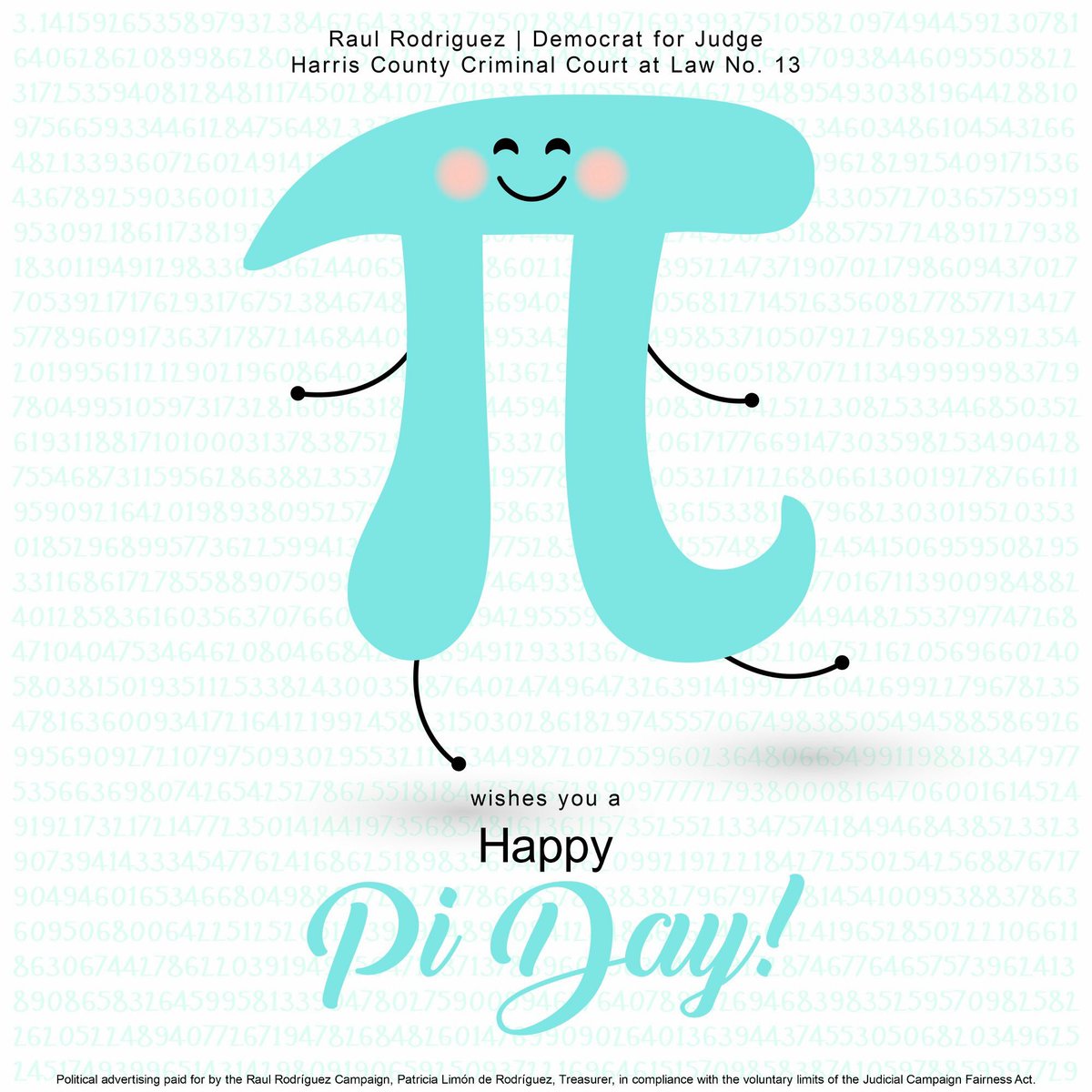 RaulforJudge's tweet photo. Who’s celebrating #PiDay2018? https://t.co/DrLltAppVA