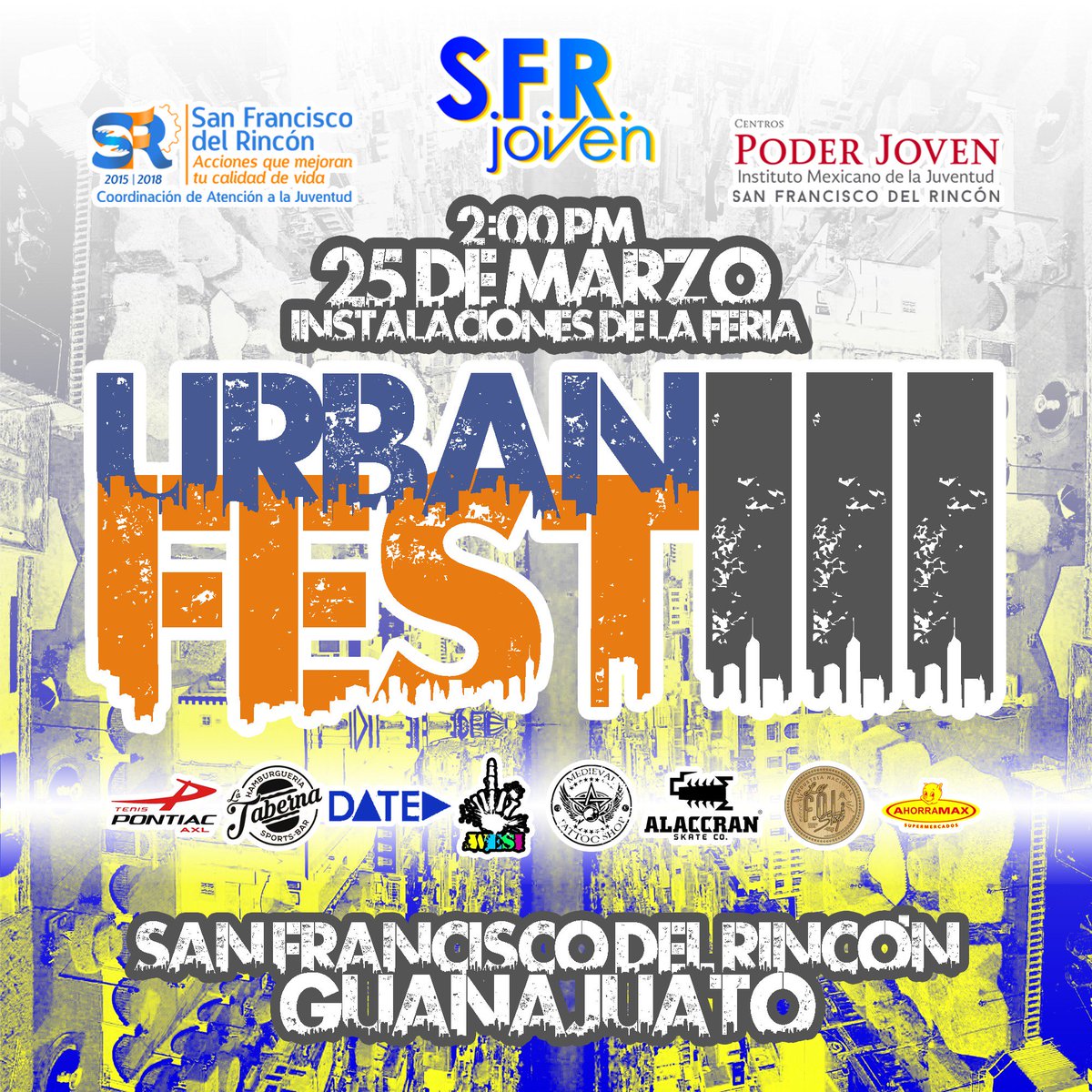 SFRjoven's tweet photo. URBAN FEST 3
25 de marzo
#SFRjoven
https://t.co/Njx6k3aAia https://t.co/LfvbPGYLnF