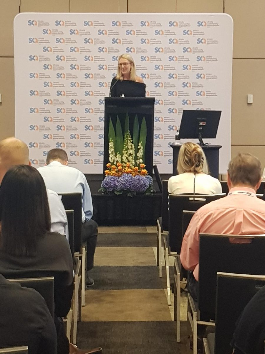 StrataQld's tweet photo. And #SCAQLD is open! Thanks to Cr Linda Cooper for taking the time to speak to us today. Not long till our first keynote, @ElianeMiles , kicks off our learning https://t.co/XR5fGzMTQB