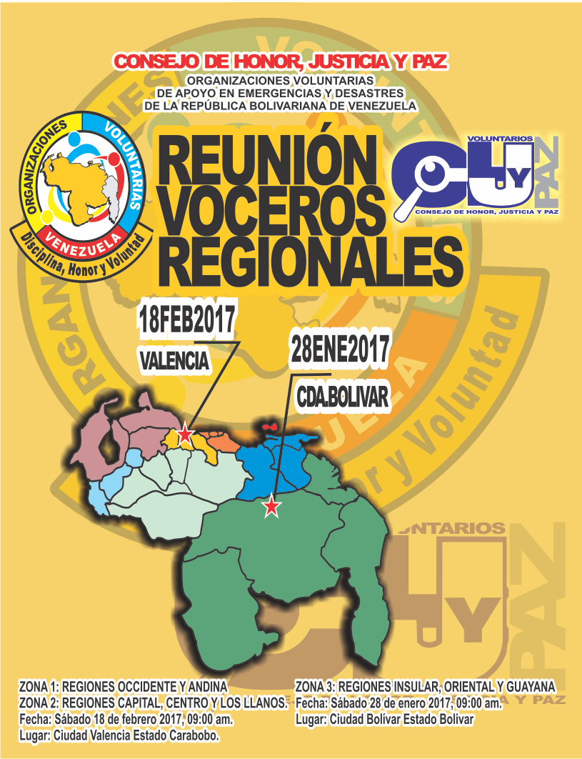 Anexo el REGLAMENTO NACIONAL DEL SERVICIO DE LOS VOLUNTARIOS Y LAS VOLUNTARIAS DE APOYO EN EMERGENCIAS Y DESASTRES
DE LA REPÚBLICA BOLIVARIANA DE VENEZUELA  goo.gl/J42YLH