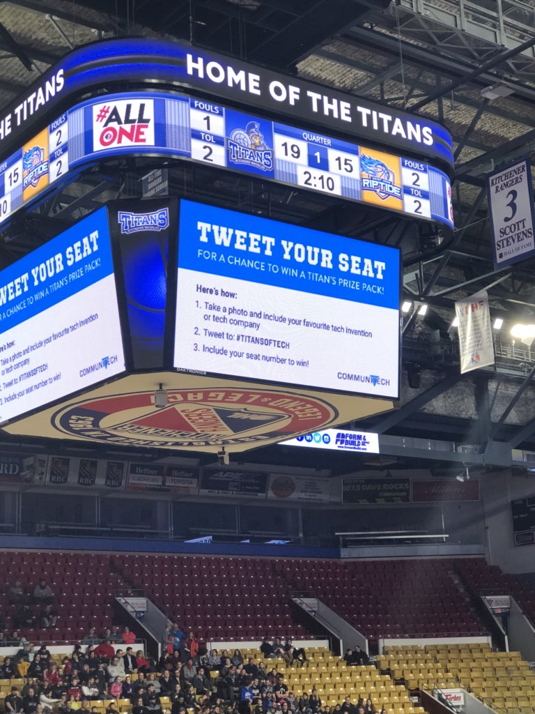 theharneetsingh's tweet image. My favorite tech company gotta be a local favorite! I&apos;m talking about you @vidyard! Happy to support @Communitech at tonight&apos;s @kw_titans game! #TitansofTech #KWawesome

Seat 1+2, Row D, G11
