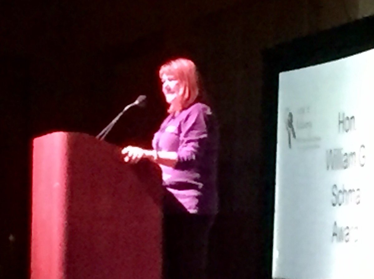 HowardDonnaB's tweet photo. Congrats to Hon. Susan Dobrich @ndsued receiving the Hon. William G. Schma award this morning at #MATCP18 conference. #savingfamilies #welldeserved #problemsolver https://t.co/3ysDvZ5HqR