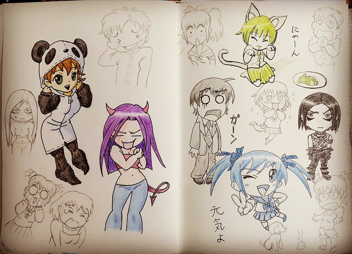 artyheartylife's tweet photo. Might as well fill the page.... and try a different filter! @markcrilley
#YouTube #tutorials
.
.
.
#art #drawing #pencil #manga #graphite #chibi #sketchbook #everyday #practice #catgirl #peace #goth #hair #dye #emo #horror #poordad #unexpected #expressions #baddog #dogs https://t.co/x1j4PTPI2w