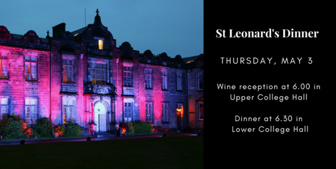StAPGSociety's tweet photo. We have a NEW date for the St Leonard’s Dinner! For more info about refund &amp; new tickets sale https://t.co/H6V8t6GpdX https://t.co/Wean9cnM99