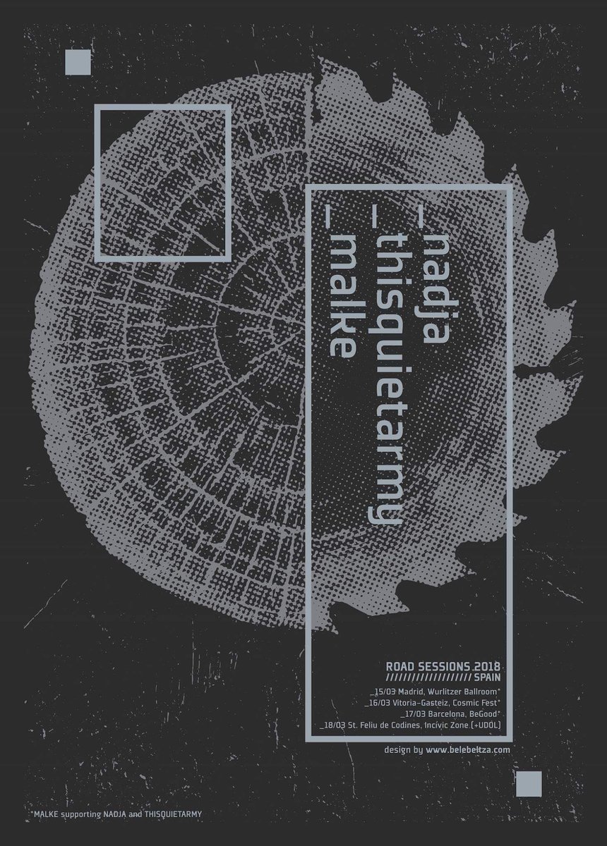 Nadja + <a href="/thisquietarmy/">thisquietarmy</a> + <a href="/MALKEband/">MALKE</a> spanish tour starts today! #madrid #drone #ambient #postrock
