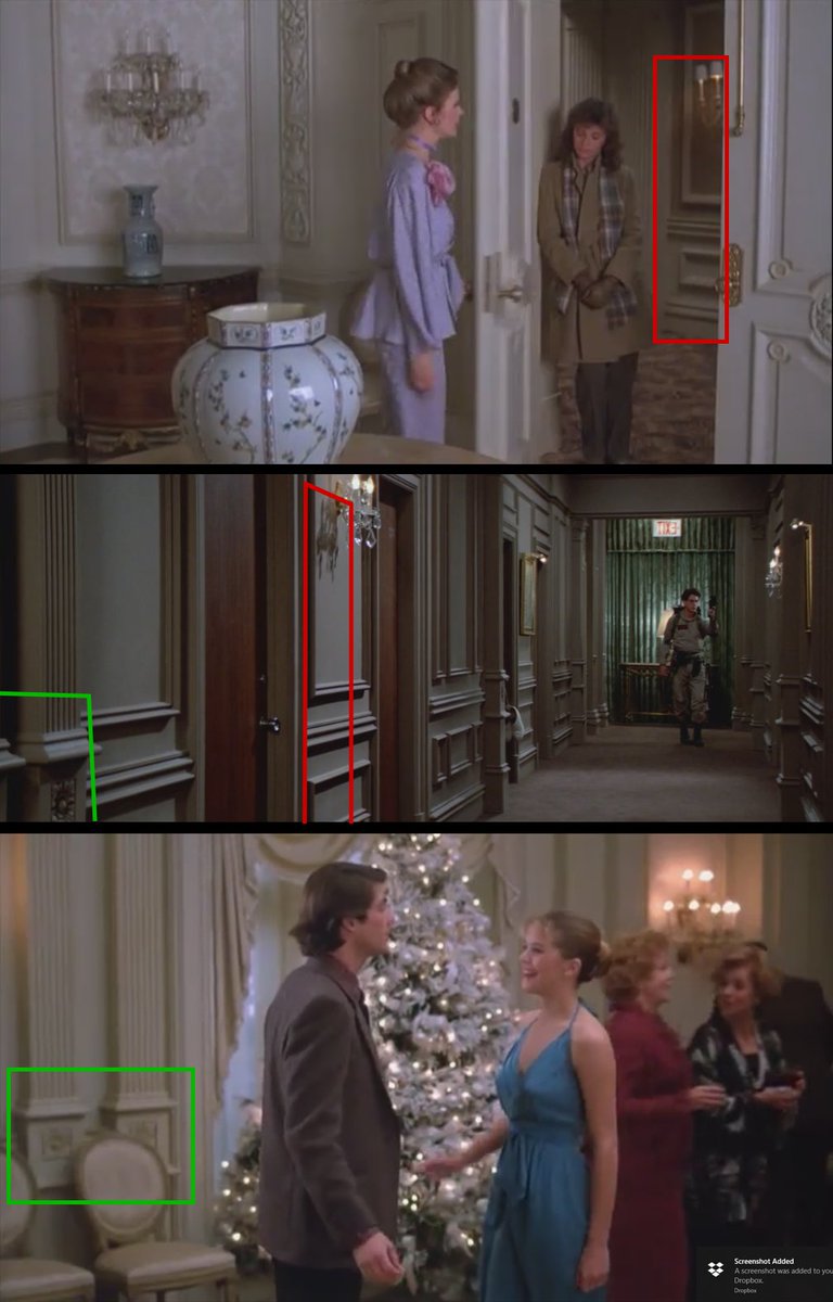 protoncharging's tweet photo. I finally get the visual evidence I need to confirm the trivia that a set for Rich & Famous (1981) was reused by Ghostbusters, only to realize that part of the set as seen in 1983 is from yet another movie. But which one?
#ShotOnSite https://t.co/uFAEP65Bkn