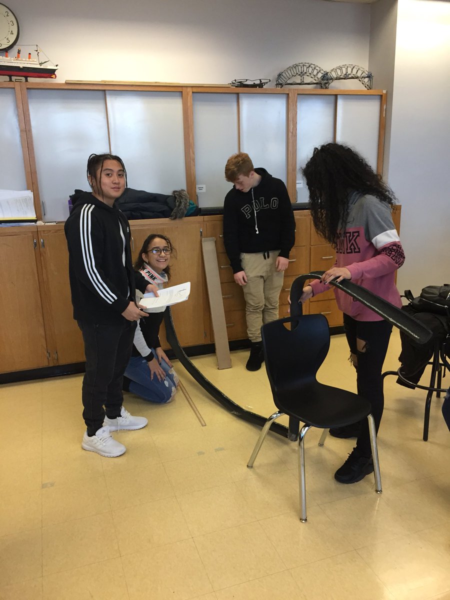 PRHS_STEM's tweet photo. Ss building rollercoasters and testing the velocity of different marbles in Mrs. Prisco’s #physics classes. #PRSTEMforAll https://t.co/4AphiybhCo