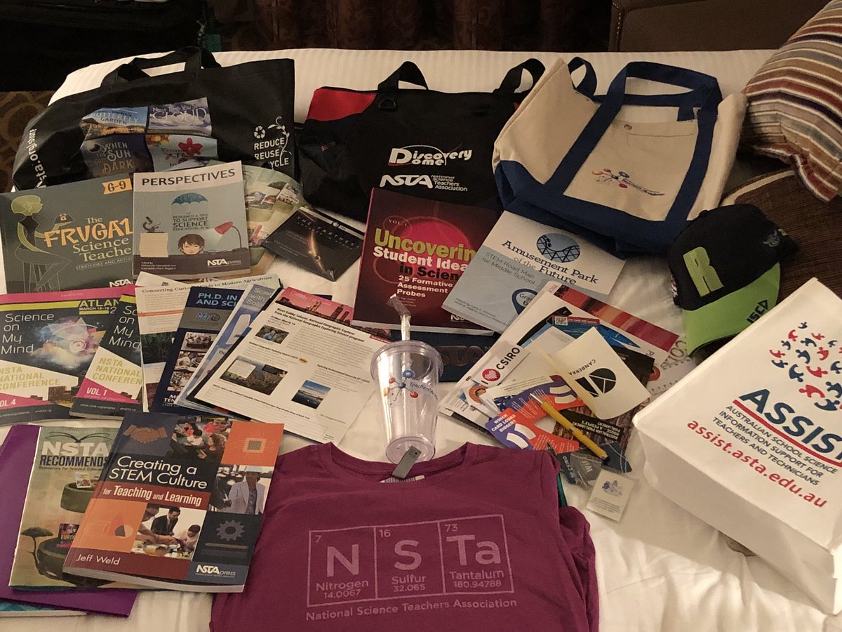 lennstroms's tweet photo. It has officially begun...and I’m going to need a bigger suitcase!! @D15Schools @PlumGroveJH @d15_STEM  #NSTA18 https://t.co/DZxZzVnJPu