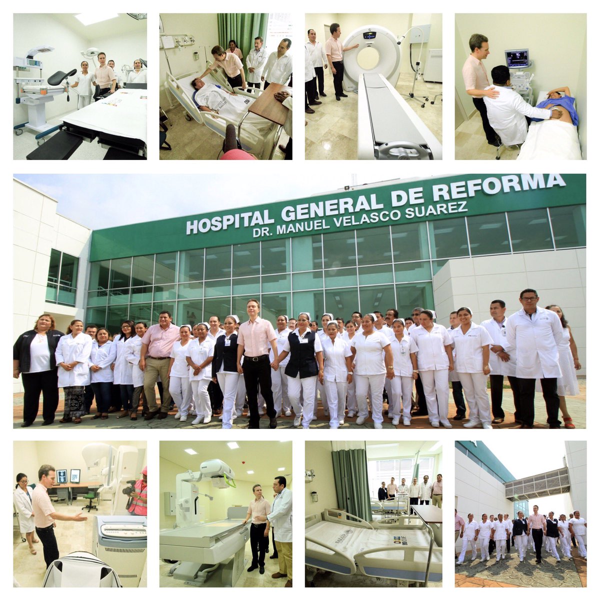 El nuevo #HospitalGeneral de 30 camas de #Reforma tiene:

Pediatría, Cirugía, Traumatología, Ginecología, Atención Prenatal, Otorrinolaringología, Oftalmología, Tococirugía, Transfusión Sanguínea, Laboratorio Clínico, Rayos X, Mastógrafo Digital, Ultrasonido, Tomógrafo y más.