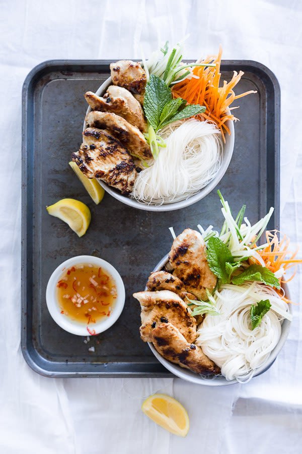 wandercooks's tweet photo. A healthy &amp; tasty winner all round! Vietnamese Chicken Noodle Salad - Bun Ga Nuong https://t.co/Ra7nwWHxV6 https://t.co/KYNdAoOrmj