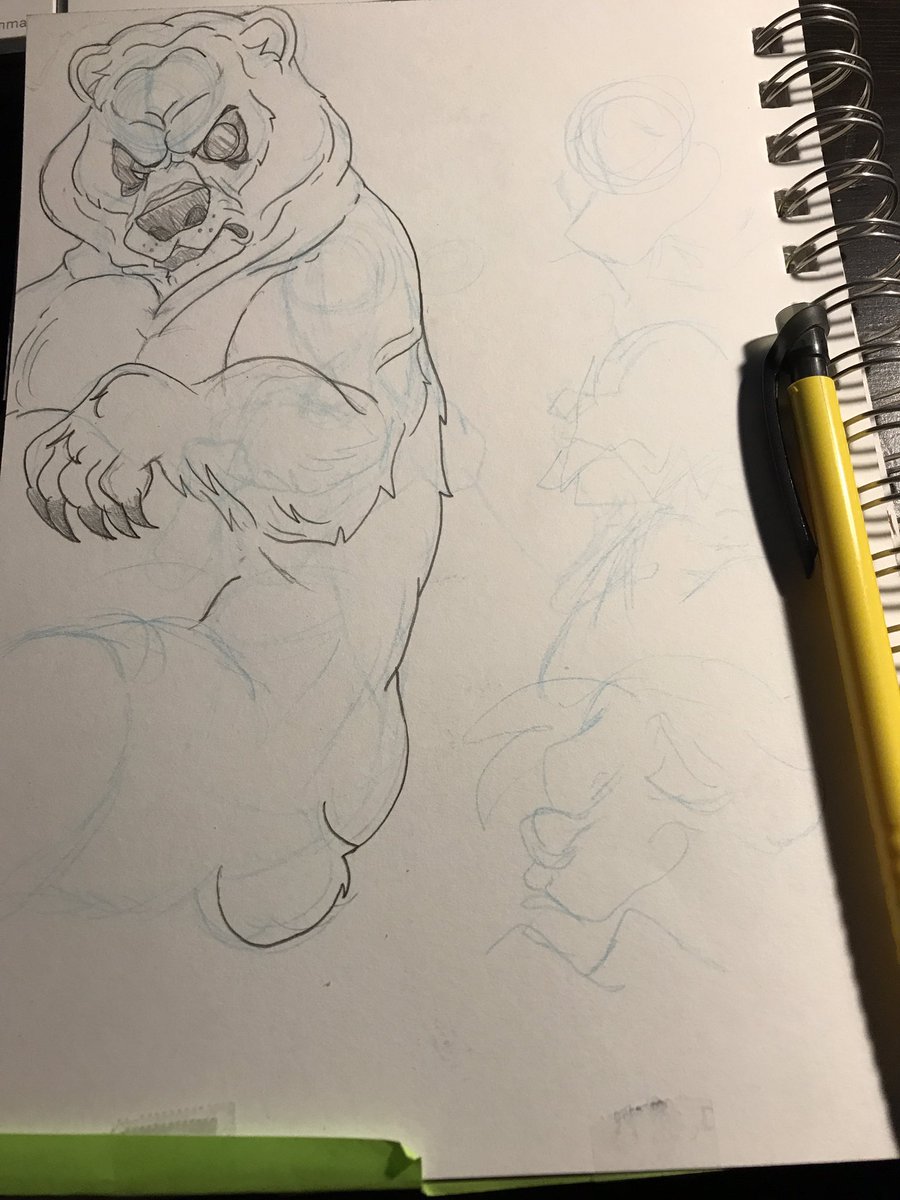 Animatorlover_'s tweet image. Late unfinished sketch I am doing of #Villainous . Will probably finish it tonight. 
Buenas noches a todos. 
Si, dibujé Black Hat como un oso. Necesito terminar de dibujar a Demencia, 5.0.5, y Flug. 

{{ #BlackHat #villanos }}