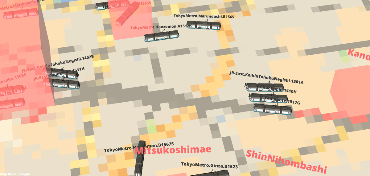 webtrainmap's tweet image. 東京駅周辺の現在の様子をお届けします。
train.utautattaro.com 

#ウェブゲージ