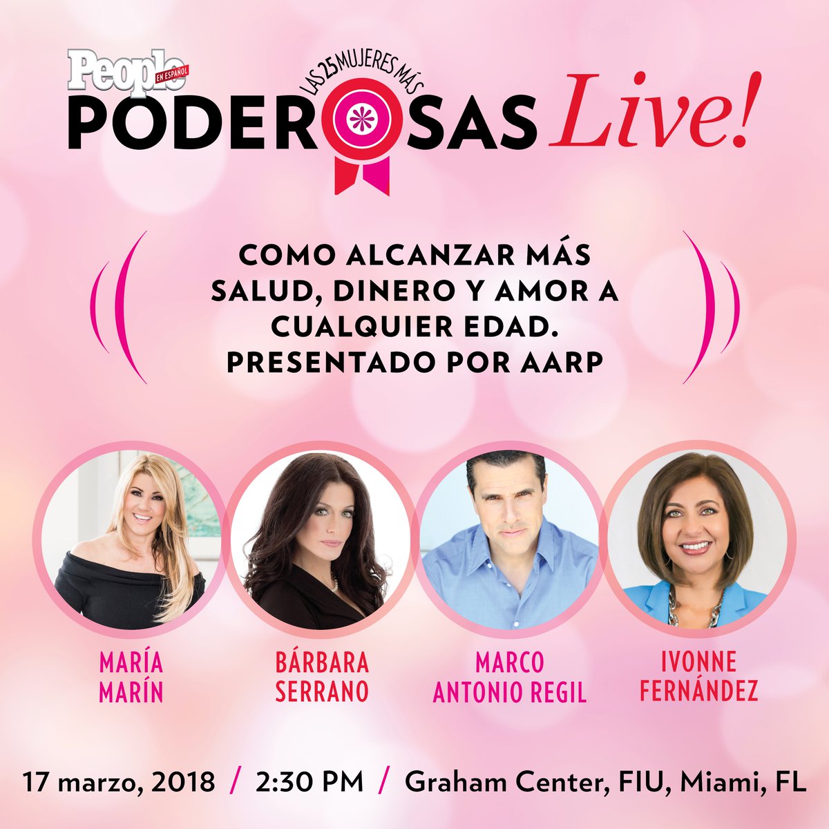 lorrainecladish's tweet image. Feliz de poder ser parte de @peopleenespanol #Poderosas, gracias a @AARPenEspanol  #Cincuentañeros #PoderosasLive en #Miami el sábado 17 de Marzo. Acompáñame en esta sesión de mentoring que comparto con otros mentores como @GabyNatale y @ArmandoCorrea bit.ly/2pfklF1