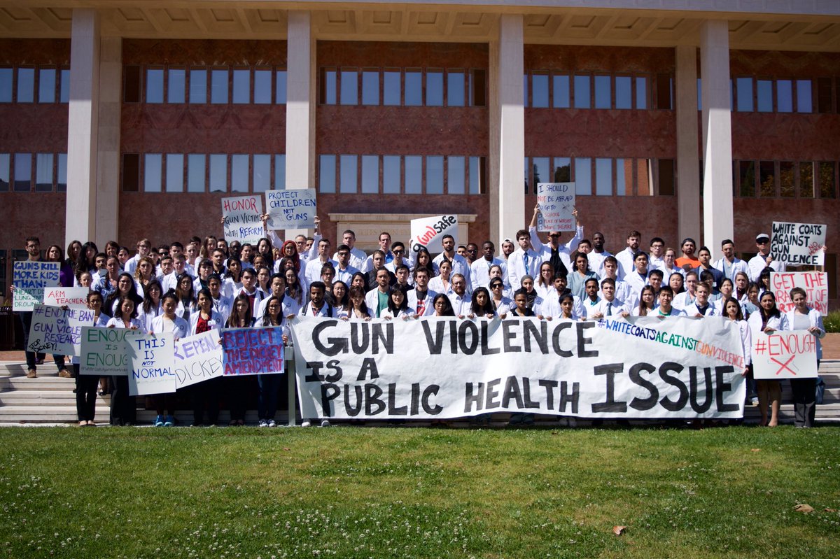 Kenny27o's tweet photo. #WhiteCoatsAgainstGunViolence #WhiteCoatsForGunSafety #NeverAgain #Enough #ProtectKids #NotGuns #FundGunResearch #RestoreGunResearch #ProtectOurPatients https://t.co/w4ZuMJ4Sai