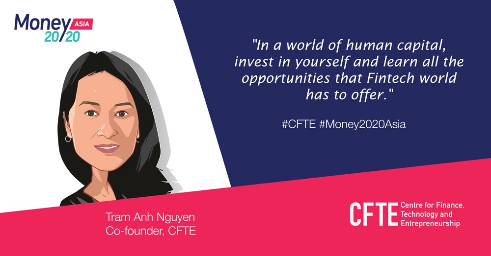 CFTE_Edu's tweet photo. #CFTE @money2020 Asia: last year @TramANguyen presented “will your job exist tomorrow” (https://t.co/cglcwsMJMP) this year it’s ‘Future Jobs in Finance, build your #Fintech Skillset’ #M2020Asia #FintechandBeyond https://t.co/Vv3bgMwdqH
