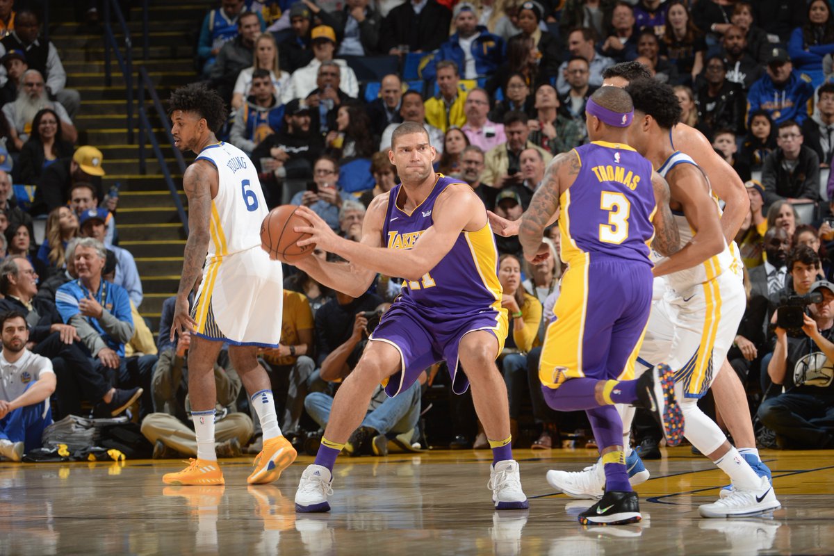 NBA's tweet photo. Kevin Durant leads all scorers with 16 PTS on 7-10 from the field!

@warriors and @Lakers hit the break knotted up at 55.

IT: 15 PTS, 4 3PM

📺: @ESPNNBA https://t.co/8TjT7n7VW7
