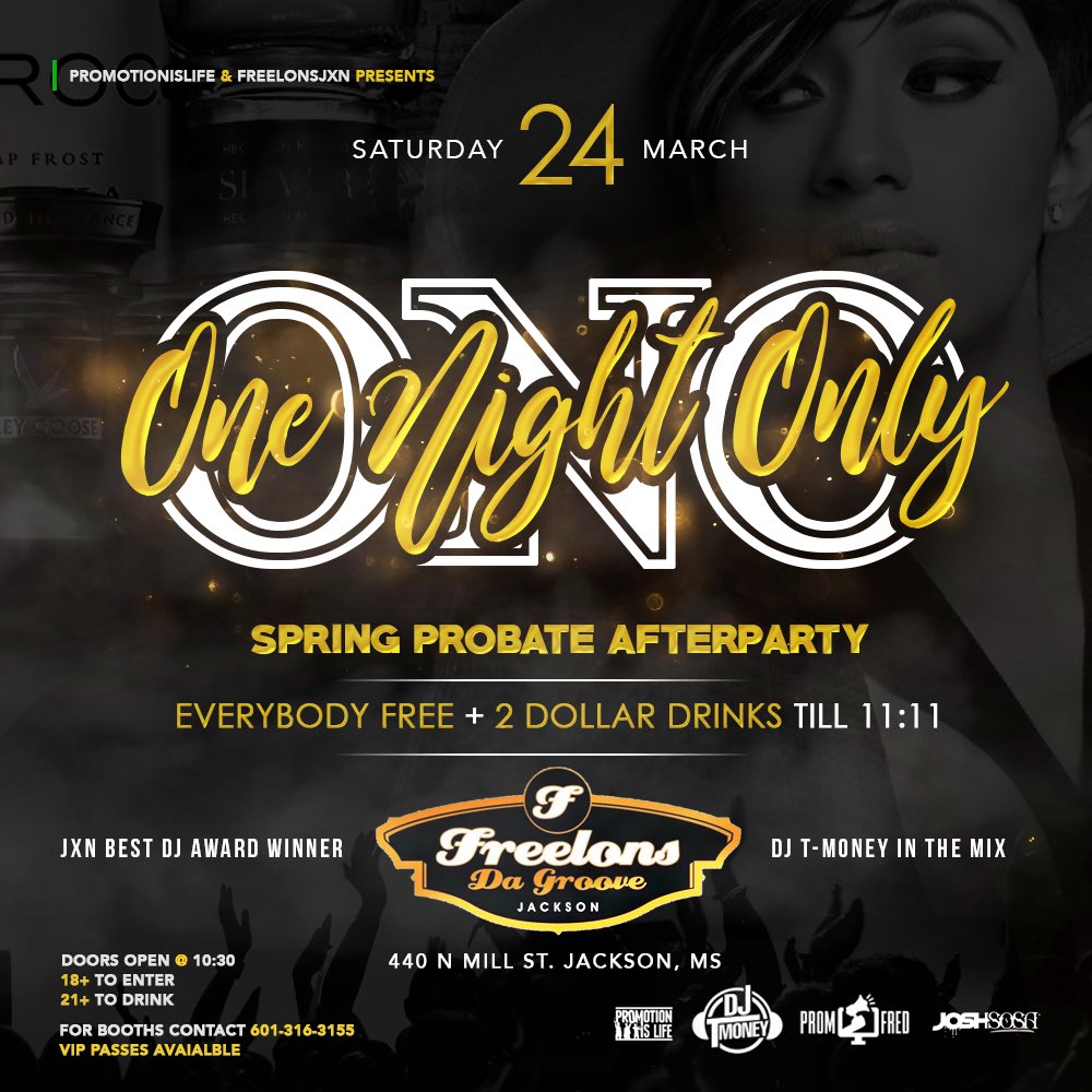 Cali_Boyy_JB's tweet photo. Sat March 24th @Promotion_is_life ๐ย ย Official Probate AfterParty ๐| Everybody In FREE & $2 Drinks til 11:11 ๐๐ฅ | Doors Open At 10:30P.M | @djtmoney601 on the 1โs & 2โs ๐ฝ | @joshsosa601 @jayy601 @multimediamarc @the_mcattack @fineazz.shay @1promofred | #ONOPartyโ https://t.co/GVyvERtDW2