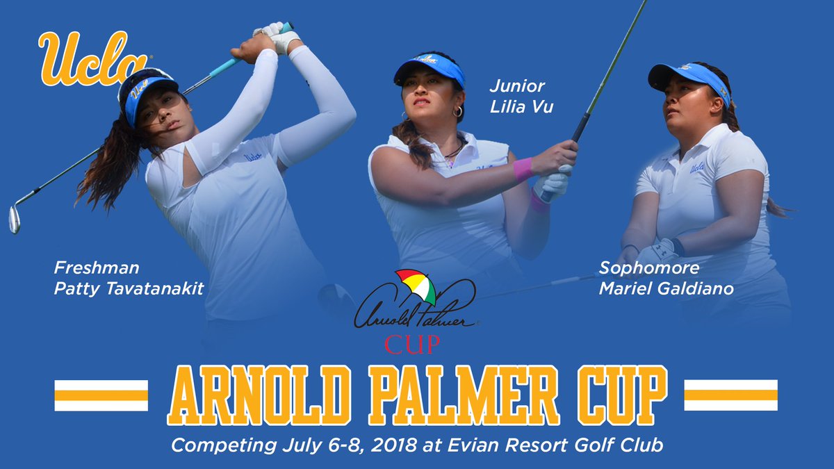 UCLAWomensGolf's tweet photo. 3️⃣ cheers for our 3️⃣ Bruins named to @ArnoldPalmerCup teams today! Retweet to show your support! #GoBruins

Story: https://t.co/YaWWrUJLRc
USA Team: https://t.co/5ZklUifmH6
INT'L Team: https://t.co/A9oxMjeObZ https://t.co/xraKrFEG0t