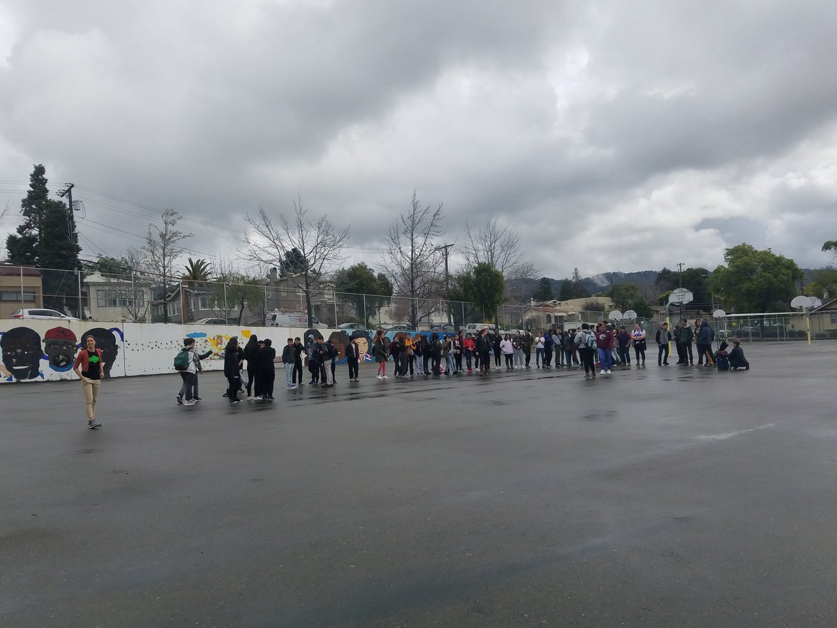 .<a href="/EdnaBrewerMS/">Edna Brewer Panthers</a> students stand with those affected by gun violence. #ArmMeWith More Support staff for my SDC SPED program and a fully funded IDEA Act! #WeAreOEA #WeAreCTA #UnionStrong #OakEdu