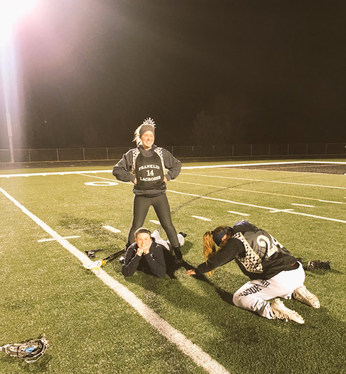 FHSlaxGALS's tweet photo. It was ground ball night. We crowned a Ground Ball Queen👑, @AmandaWachter10. @CassieA123 @AshleyHoffmann3 ever the supporting teammates. 💕😊 https://t.co/N9VoXpxNjw