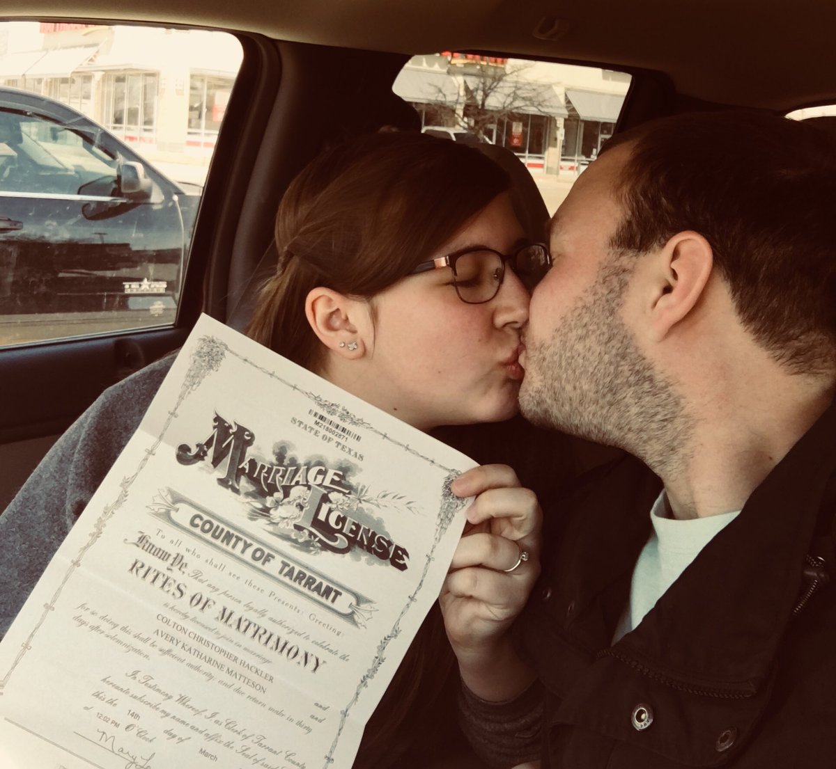 In 65 days I get to marry the love of my life, today made it more official. Best birthday present ever 💛 #birthday #marriagelicense #happilyeverhackler