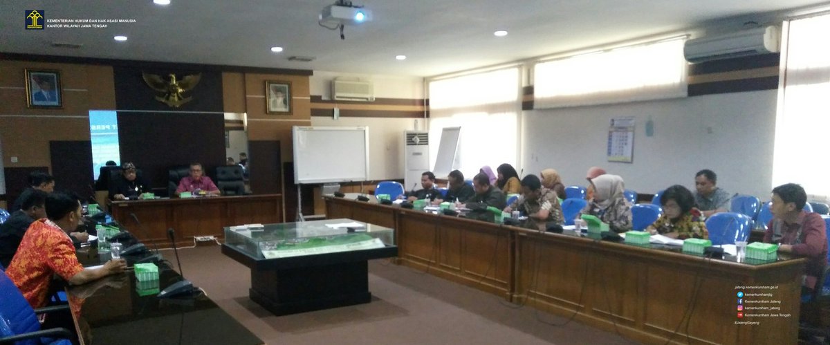 Rapat Persiapan dan Koordinasi Pelatihan Dasar Calon Pegawai Negeri Sipil (CPNS) Golongan II dan III Kanwil Kementerian Hukum dan HAM Jawa Tengah Tahun  2018 di BPSDMD Provinsi Jawa Tengah
