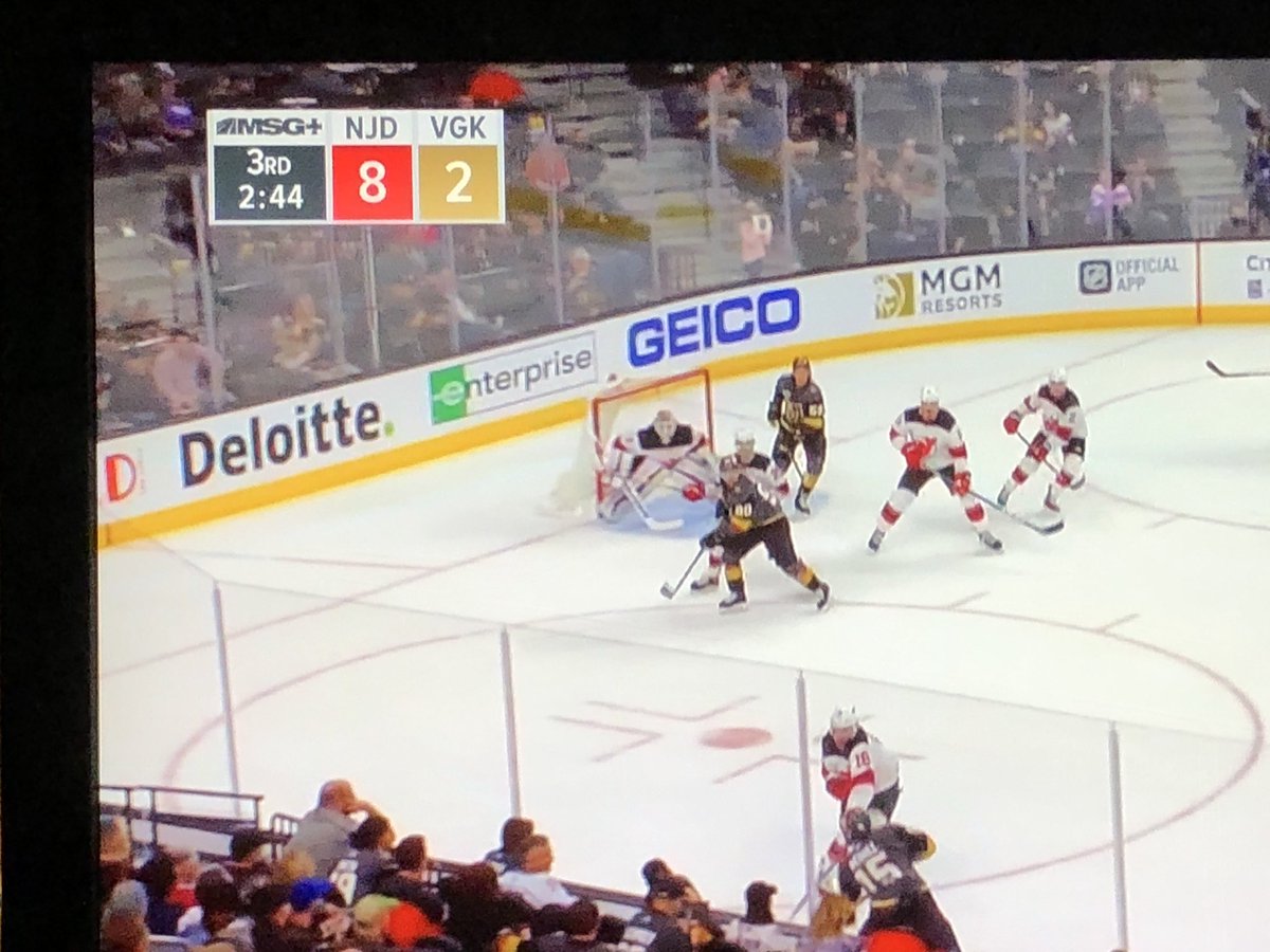 wyshynski's tweet image. JOHN HYNES: “Tell you what ... score eight goals tonight, and I’ll take you all to that Taco Bell Cantina on the Strip for Cheesy Gordita Crunches and spiked Mountain Dew Baja Blasts.”

DEVILS: