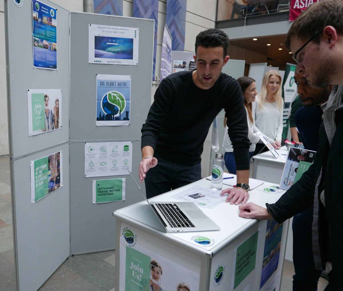 1planetjourney's tweet photo. Two days ago @Massido14 from the Marketing &amp; Partnerships team presented @OnePlanetRating at the Green Week Sustainability Fair in #Copenhagen!

Thanks to everyone who dropped by the stand and for the engaging conversations on how OPR can disrupt the #Travel industry! https://t.co/TEkc3G3jWB