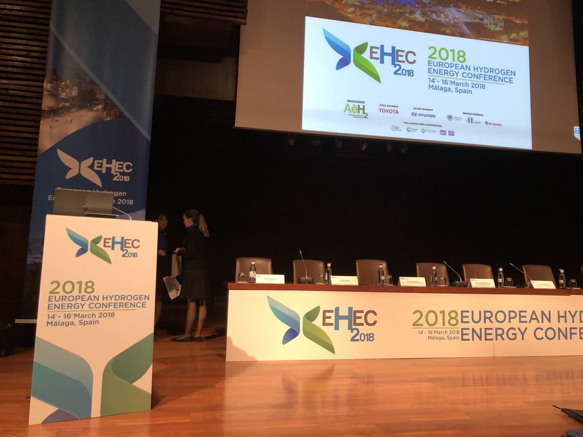 Today speaking #EHEC2018 Malaga about the green Hydrogen Economy in the Northern Netherlands. It has a unique position to start the green Hydrogen production by offshore wind &amp; transport via existing converted gas pipelines <a href="/NIB_NNL/">NIB</a> @newenergyco <a href="/Sustainable2050/">Kees van der Leun </a> <a href="/PatrickCnubben/">Patrick</a>